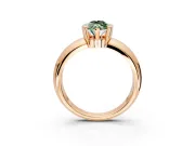 Tension Engagement Ring Setting for Fancy Green Marquise Center with Wide Flat Band and Tension Head in Rose Gold