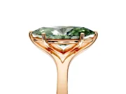 Solitaire Engagement Ring Setting for Fancy Green Marquise Center with Plain Split Shank and Prong Head in Rose Gold