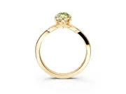 Solitaire Engagement Ring Setting for Fancy Yellow Marquise Center with Plain Split Shank and Prong Head in Yellow Gold