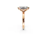 Fancy Green Marquise and Emerald Cut Lab-Grown Diamond Toi et Moi Engagement Ring with Prong-Set Stones in Rose Gold