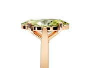 Solitaire Engagement Ring Setting for Fancy Yellow Marquise Center with Tapered Shoulders and Prong Head in Rose Gold