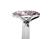 Solitaire Engagement Ring Setting for Fancy Pink Marquise Center with Wide Knife Ridge Band and Prong Head in Platinum