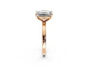 Fancy Yellow Cushion Cut and Emerald Cut Lab-Grown Diamond Toi et Moi Engagement Ring with Prong-Set Stones in Rose Gold