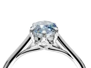 Solitaire Engagement Ring Setting for Fancy Blue Marquise Center with Cathedral Band and Prong Head in Sterling Silver