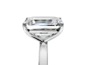 Fancy Blue Oval and Emerald Cut Lab-Grown Diamond Toi et Moi Engagement Ring with Prong-Set Stones in Sterling Silver