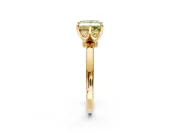 Solitaire Engagement Ring Setting for Fancy Yellow Princess Cut Center with Plain Band and Tulip Prong Head in Yellow Gold