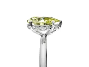 Solitaire Engagement Ring Setting for Fancy Yellow Pear-Shaped Center with Plain Band, Open Basket and Prong Head in Sterling Silver