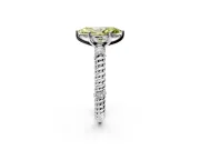 Rope Engagement Ring Setting for Fancy Yellow Marquise Center with Accent Shoulders and Prong Head in Sterling Silver