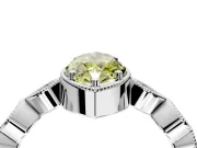 Vintage Station Engagement Ring Setting for Fancy Yellow Marquise Center with Accents and Prong Head in White Gold