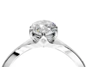 Solitaire Engagement Ring Setting for Marquise Center with Plain Split Shank and Prong Head in Platinum