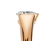 Tension Engagement Ring Setting for Pear-Shaped Center with Wide Tapered Band and Tension Head in Rose Gold