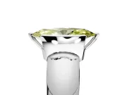 Tension Engagement Ring Setting for Fancy Yellow Marquise Center with Wide Flat Band and Tension Head in White Gold