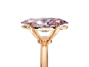 Minimalist Solitaire Engagement Ring Setting for Fancy Pink Marquise Center with Thin Band and Prong Head in Rose Gold