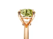Minimalist Solitaire Engagement Ring Setting for Fancy Yellow Round Cut Center with Thin Band and Prong Head in Rose Gold