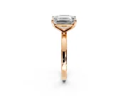 Fancy Pink Cushion Cut and Emerald Cut Lab-Grown Diamond Toi et Moi Engagement Ring with Prong-Set Stones in Rose Gold