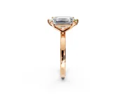 Fancy Yellow Marquise and Emerald Cut Lab-Grown Diamond Toi et Moi Engagement Ring with Prong-Set Stones in Rose Gold