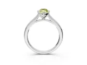 Solitaire Engagement Ring Setting for Fancy Yellow Marquise Center with Narrow Cathedral Band and Prong Head in Platinum
