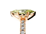 Solitaire Engagement Ring Setting for Fancy Yellow Marquise Center with Large Accents and Prong Head in Rose Gold