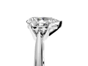 Solitaire Engagement Ring Setting for Pear-Shaped Center with Knife Ridge Band and Claw Prong Head in Sterling Silver
