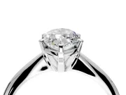Solitaire Engagement Ring Setting for Marquise Center with Knife Ridge Band and Claw Prong Head in Platinum