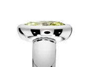 Solitaire Engagement Ring Setting for Fancy Yellow Marquise Center with Wide Band and Bezel Head in Platinum