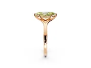 Solitaire Engagement Ring Setting for Fancy Yellow Marquise Center with Plain Split Shank and Prong Head in Rose Gold