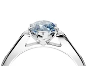 Solitaire Engagement Ring Setting for Fancy Blue Marquise Center with Channel Accents and Prong Head in Platinum