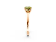 Solitaire Engagement Ring Setting for Fancy Yellow Cushion Cut Center with Basket Rail and Prong Head in Rose Gold
