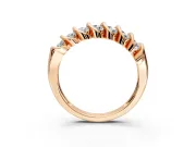 Round Cut Lab-Grown Diamond Multi-Row Channel-Set Wedding Band in Rose Gold