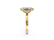 Fancy Yellow Marquise and Emerald Cut Lab-Grown Diamond Toi et Moi Engagement Ring with Prong-Set Stones in Yellow Gold
