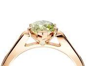 Solitaire Engagement Ring Setting for Fancy Yellow Marquise Center with Channel Accents and Prong Head in Rose Gold