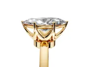 Solitaire Engagement Ring Setting for Marquise Center with Plain Band and Tulip Prong Head in Yellow Gold