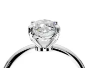 Minimalist Solitaire Engagement Ring Setting for Marquise Center with Thin Band and Prong Head in Platinum