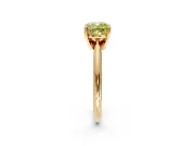 Solitaire Engagement Ring Setting for Fancy Yellow Cushion Cut Center with Knife Ridge Band and Claw Prong Head in Yellow Gold