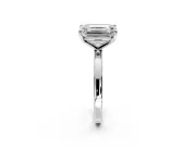 Fancy Green Emerald Cut and Emerald Cut Lab-Grown Diamond Toi et Moi Engagement Ring with Prong-Set Stones in Platinum