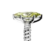 Rope Engagement Ring Setting for Fancy Yellow Marquise Center with Accent Shoulders and Prong Head in Sterling Silver