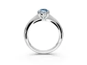 Solitaire Engagement Ring Setting for Fancy Blue Marquise Center with Reverse Tapered Band and Prong Head in Platinum