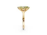 Solitaire Engagement Ring Setting for Fancy Yellow Marquise Center with Plain Split Shank and Prong Head in Yellow Gold