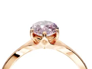 Solitaire Engagement Ring Setting for Fancy Pink Marquise Center with Plain Split Shank and Prong Head in Rose Gold