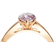 Solitaire Engagement Ring Setting for Fancy Pink Marquise Center with Princess Cut Channel Band and Prong Head in Rose Gold