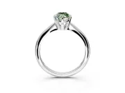 Solitaire Engagement Ring Setting for Fancy Green Marquise Center with Knife Ridge Band and Claw Prong Head in Sterling Silver