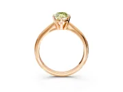 Solitaire Engagement Ring Setting for Fancy Yellow Marquise Center with Knife Ridge Band and Claw Prong Head in Rose Gold