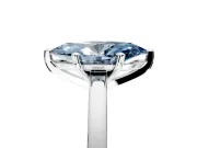 Solitaire Engagement Ring Setting for Fancy Blue Marquise Center with Basket Rail and Prong Head in Platinum
