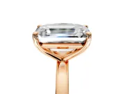 Fancy Green Cushion Cut and Emerald Cut Lab-Grown Diamond Toi et Moi Engagement Ring with Prong-Set Stones in Rose Gold
