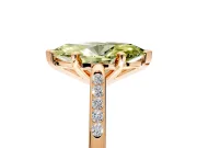 Solitaire Engagement Ring Setting for Fancy Yellow Marquise Center with Channel Accents and Prong Head in Rose Gold
