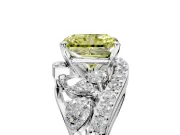 Halo Engagement Ring Setting for Fancy Yellow Radiant Cut Center with Marquise and Pave Bypass Band and Prong Head in Sterling Silver