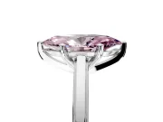 Solitaire Engagement Ring Setting for Fancy Pink Marquise Center with Flat-Sided Plain Band and Prong Head in Sterling Silver