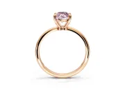 Minimalist Solitaire Engagement Ring Setting for Fancy Pink Marquise Center with Thin Band and Prong Head in Rose Gold