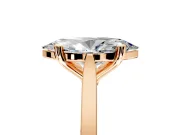 Solitaire Engagement Ring Setting for Marquise Center with Tapered Shoulders and Prong Head in Rose Gold