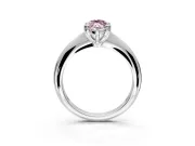 Solitaire Engagement Ring Setting for Fancy Pink Marquise Center with Reverse Tapered Band and Prong Head in Platinum